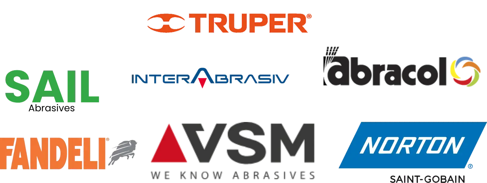 Marcas aliadas: Deerfos, Truper, Sail, Interabrasiv, Abracol, Fandeli, VSM y Norton